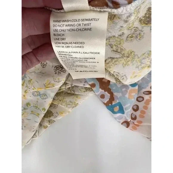 Free People “Bellini” Patchwork Adjustable Tank Oversized Small BOHO Festival EC - Picture 10 of 11